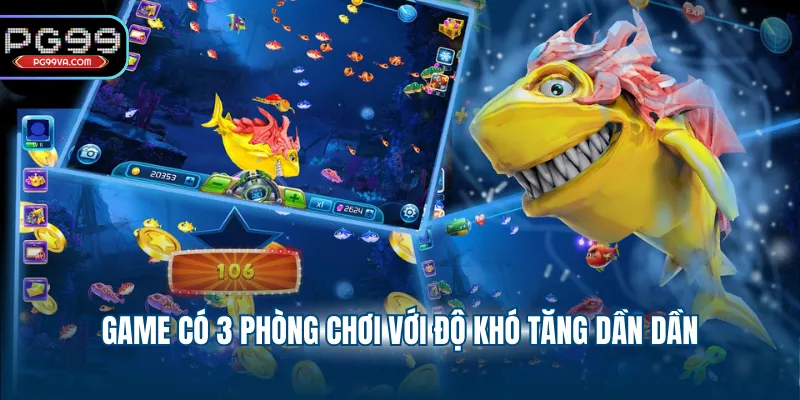 Game có 3 phòng chơi với độ khó tăng dần dần
